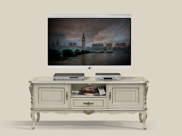 1401 - Wooden TV cabinet with cable management by Tarocco Vaccari Group - view 2